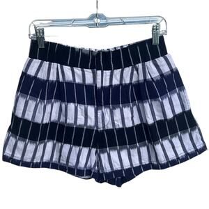Apiece Apart Taiyana Shorts Indigo White Ikat Stripe Resort Wear Coastal Chic